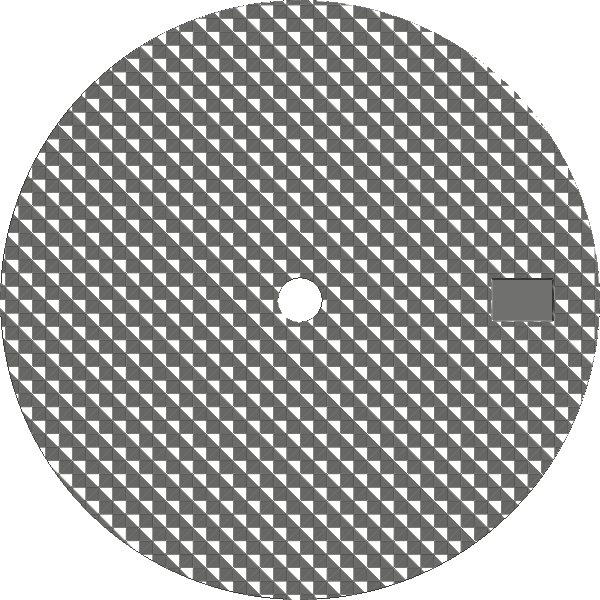 Realistic steel pointes-de-diamant dial with 3-D pyramid facets.